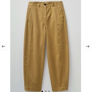 TOAST Kathe Flat Front Cotton Twill Trousers - Harvest UK10
